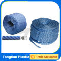 Colored 3 Strands PP plástico Twisted Packing Rope en venta